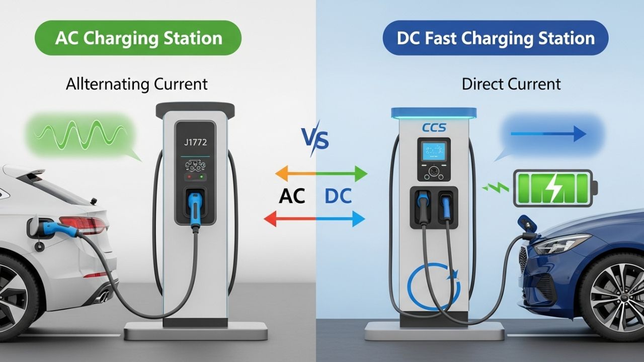 AC and DC charging stations