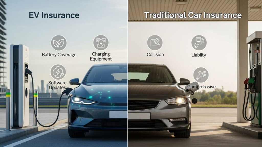 EV Insurance vs Traditional car insurance