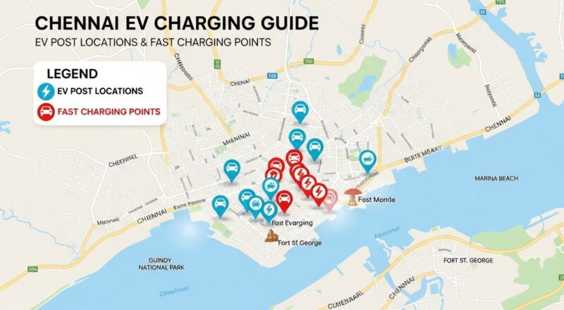 Chennai EV Charging Guide – EV Post Locations & Fast Charging Points