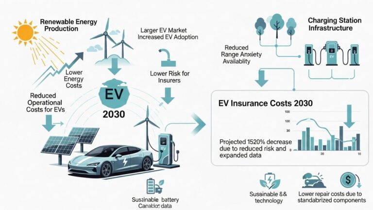 How Renewable Energy and Charging Stations Influence EV Insurance Costs by 2030