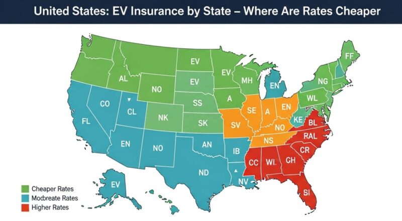 United States EV Insurance by State – Where Are Rates Cheaper